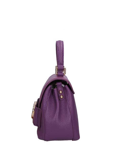 Grace bag in hammered leather LA CARRIE | 142P-TT-400-TBLVIOLA